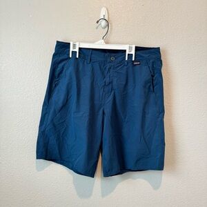 Patagonia Blue Flat Front Shorts Lightweight Casual